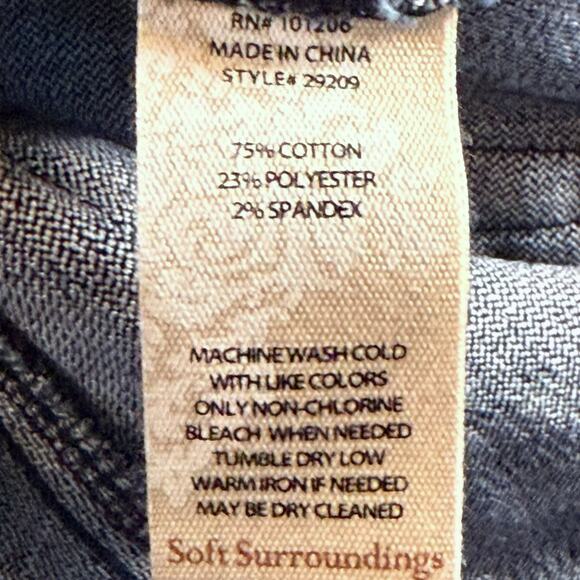 NWT Soft Surroundings Shorts Womens Dark Wash Denim Super Stretch Shaping XL - Picture 6 of 9